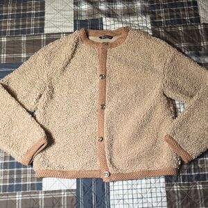 Cozy Tan Textured Women's Blazer